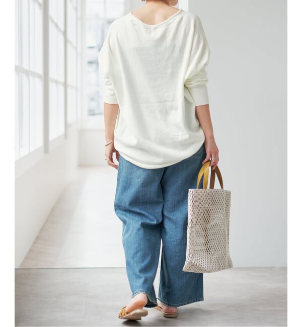 Spick and Span「《新色有り / 追加》コットンバルキーヤーンルーズVネックプルオーバー」|ニット・セーター|