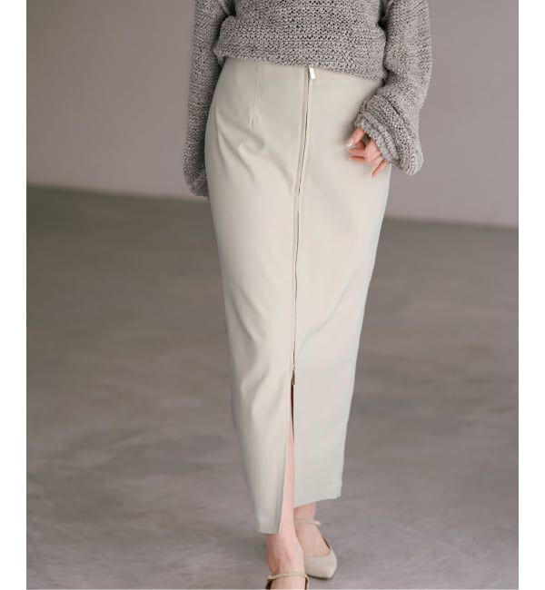 NOBLE「《追加3》RyNyコンフォートストレッチジップタイトスカート」|スカート|