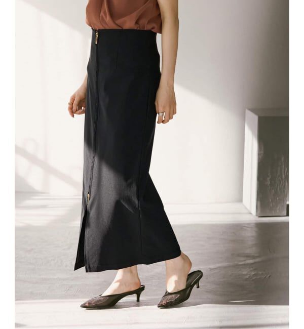 NOBLE「《追加3》RyNyコンフォートストレッチジップタイトスカート」|スカート|