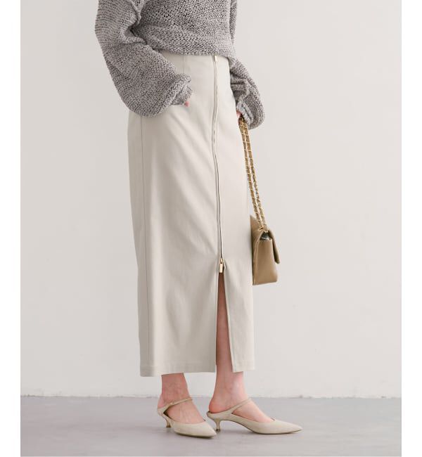 NOBLE「《追加3》RyNyコンフォートストレッチジップタイトスカート」|スカート|