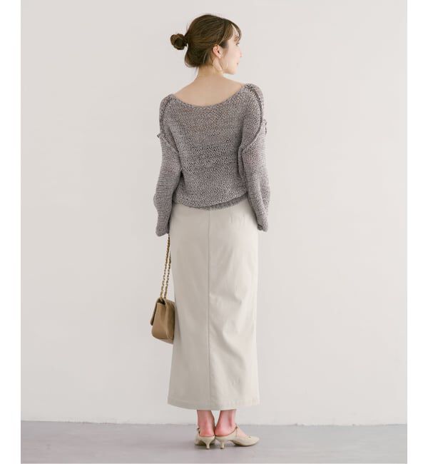 NOBLE「《追加3》RyNyコンフォートストレッチジップタイトスカート」|スカート|