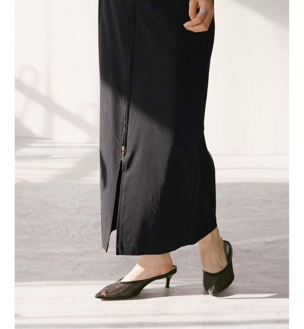 NOBLE「《追加3》RyNyコンフォートストレッチジップタイトスカート」|スカート|