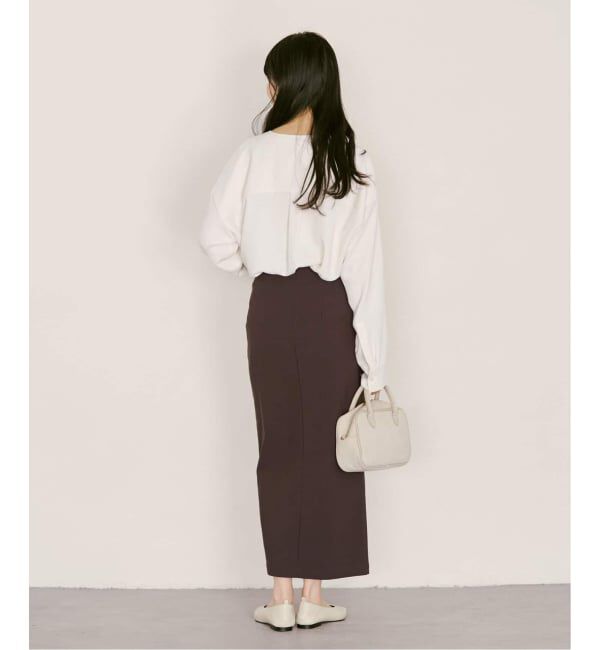 NOBLE「《追加3》RyNyコンフォートストレッチジップタイトスカート」|スカート|