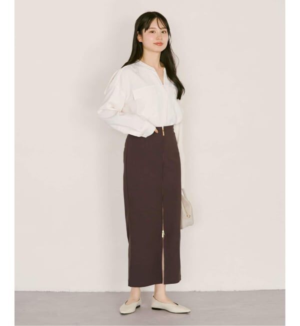 NOBLE「《追加3》RyNyコンフォートストレッチジップタイトスカート」|スカート|