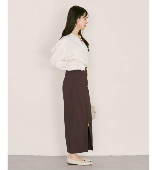 NOBLE「《追加3》RyNyコンフォートストレッチジップタイトスカート」|スカート|