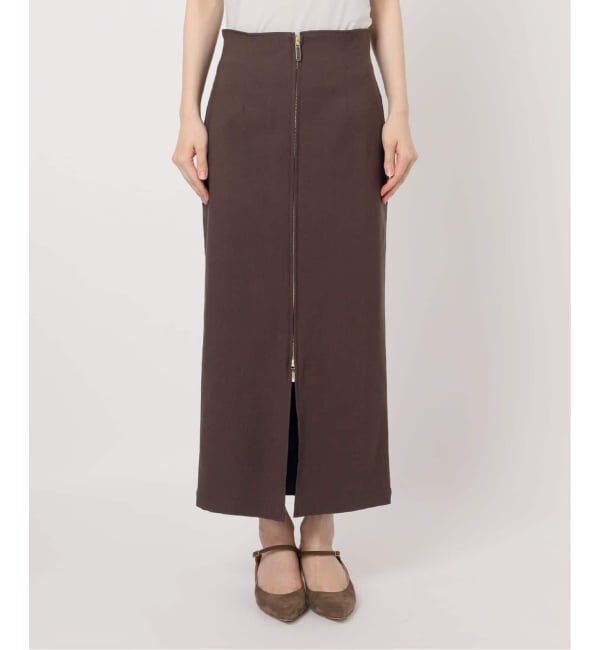 NOBLE「《追加3》RyNyコンフォートストレッチジップタイトスカート」|スカート|