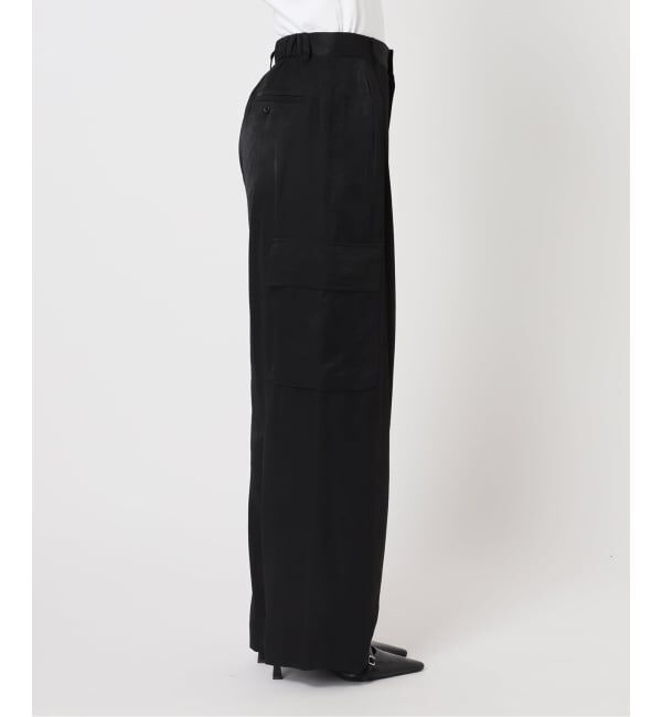 U by SPICK&SPAN「《予約》フェードサテンカーゴスラックス」|カーゴ|