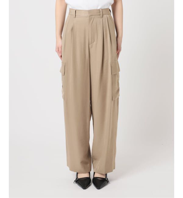 U by SPICK&SPAN「《予約》フェードサテンカーゴスラックス」|カーゴ|