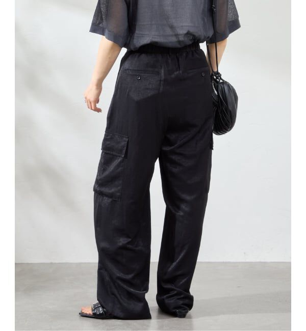U by SPICK&SPAN「《予約》フェードサテンカーゴスラックス」|カーゴ|