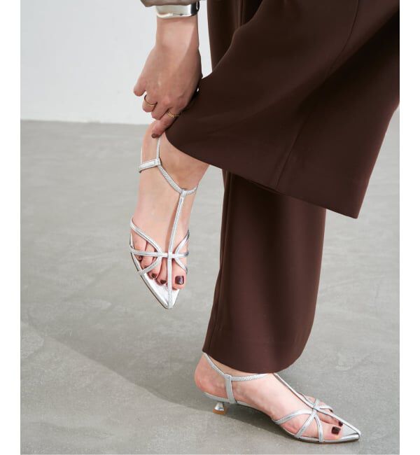  「《追加予約》3.5cmナローストラップサンダル」|サンダル|