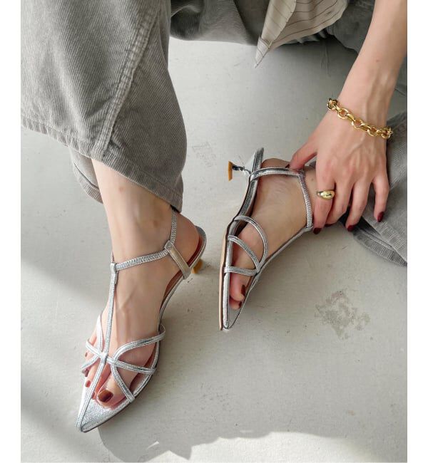  「《追加予約》3.5cmナローストラップサンダル」|サンダル|