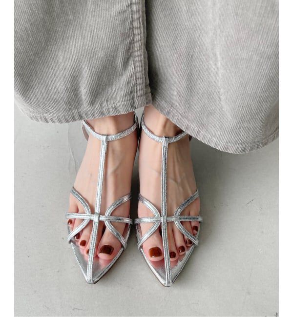  「《追加予約》3.5cmナローストラップサンダル」|サンダル|