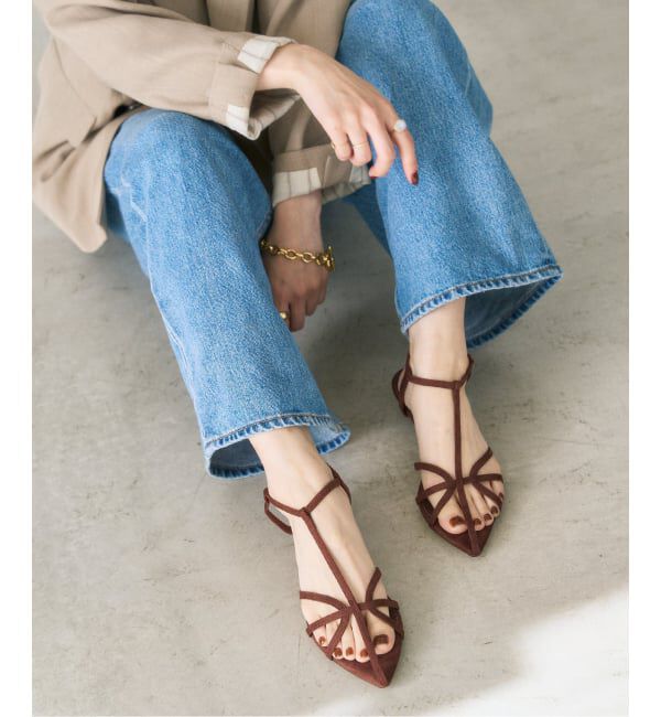  「《追加予約》3.5cmナローストラップサンダル」|サンダル|