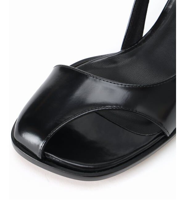 GRISE「《予約》GRISE6cmレザーアシメオープントゥサンダル」|サンダル|