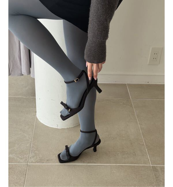  「《WEB限定》Le decore / ル デコレ 6cm lady ribbon サンダル」|サンダル|