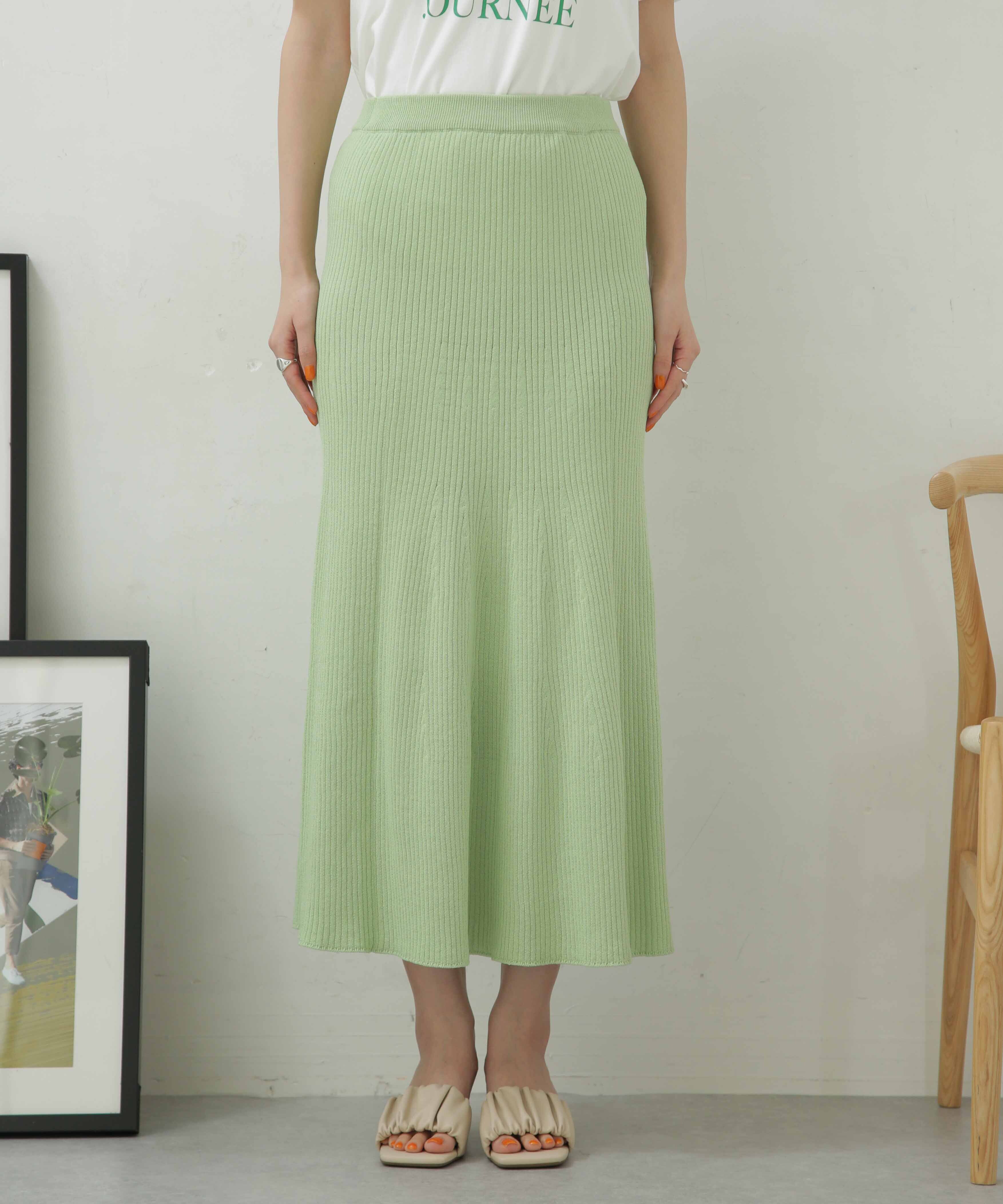 nano･universe「LB.04/リブフレアニットスカート」|スカート|