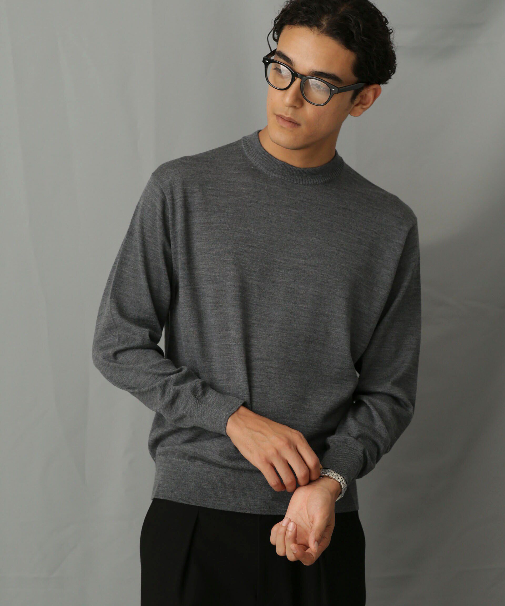 nano･universe「「毛玉レスニット」 ファインゲージクルーネック」|ニット・セーター|