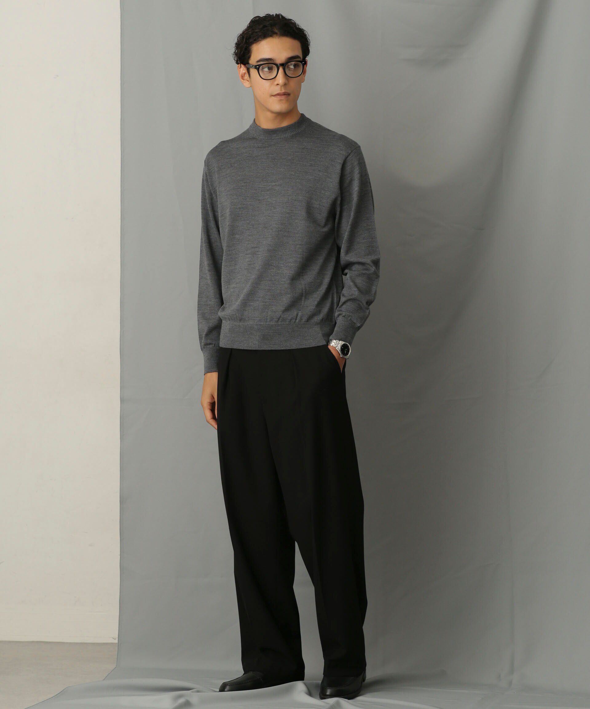 nano･universe「「毛玉レスニット」 ファインゲージクルーネック」|ニット・セーター|