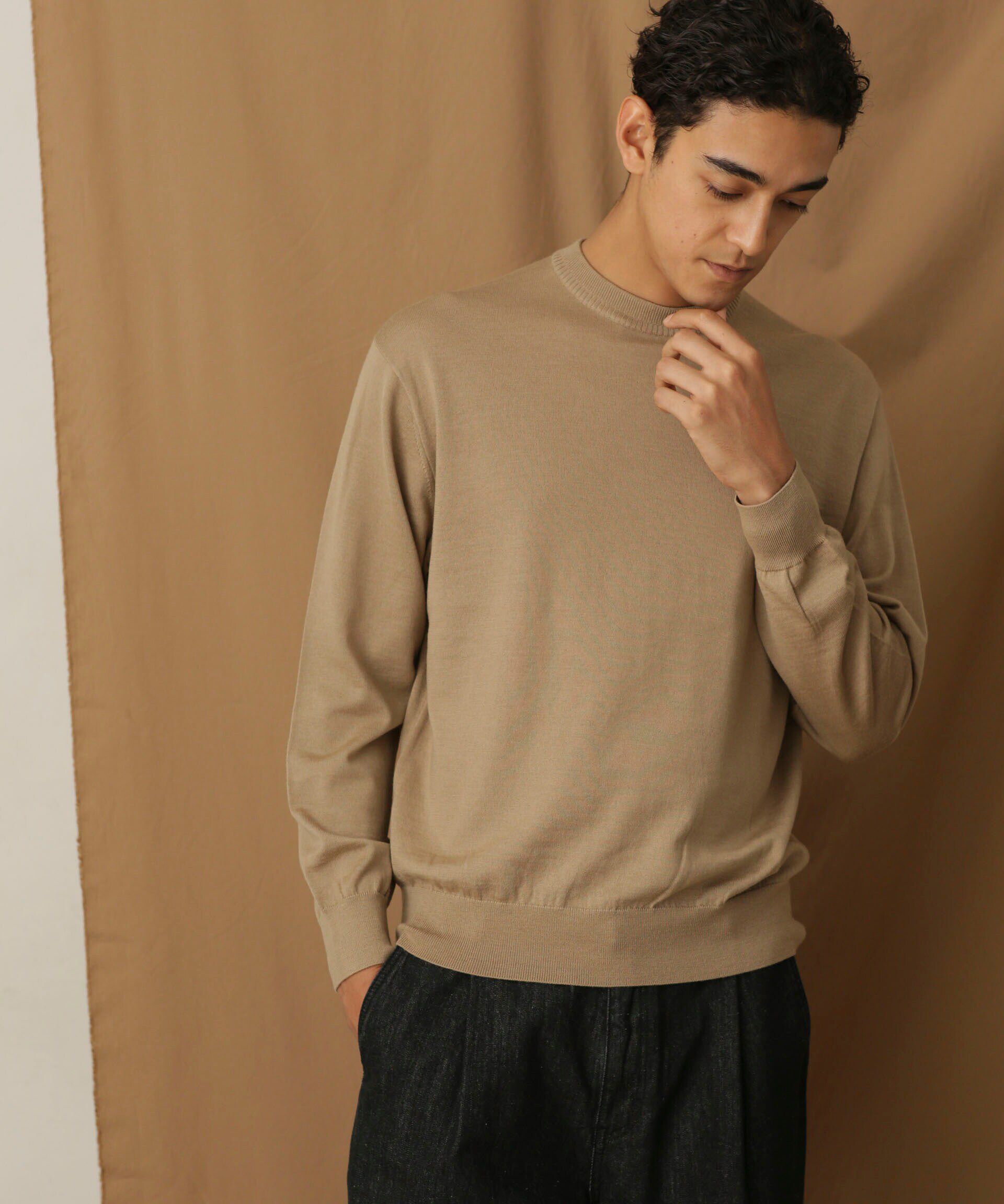 nano･universe「「毛玉レスニット」 ファインゲージクルーネック」|ニット・セーター|