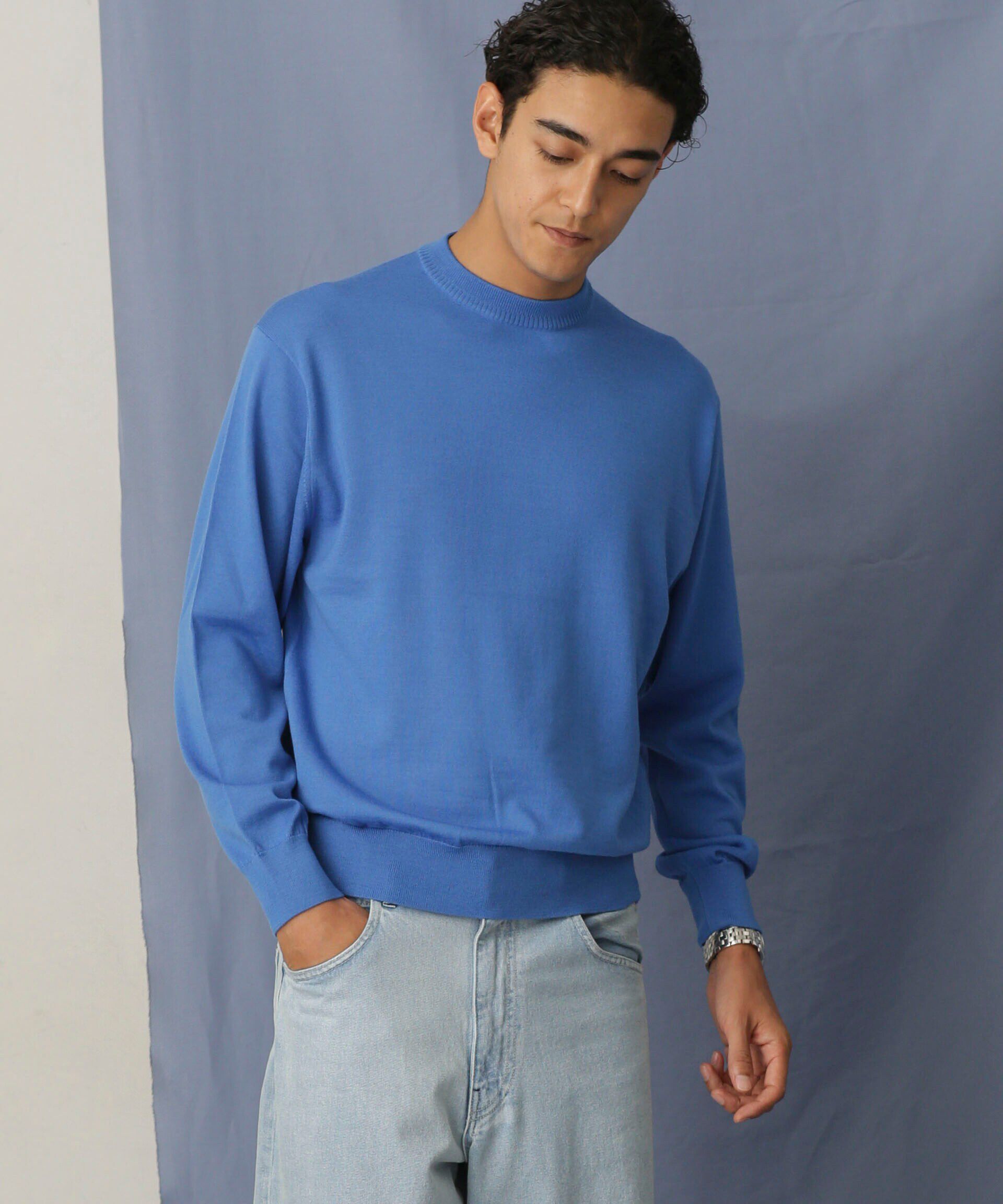 nano･universe「「毛玉レスニット」 ファインゲージクルーネック」|ニット・セーター|