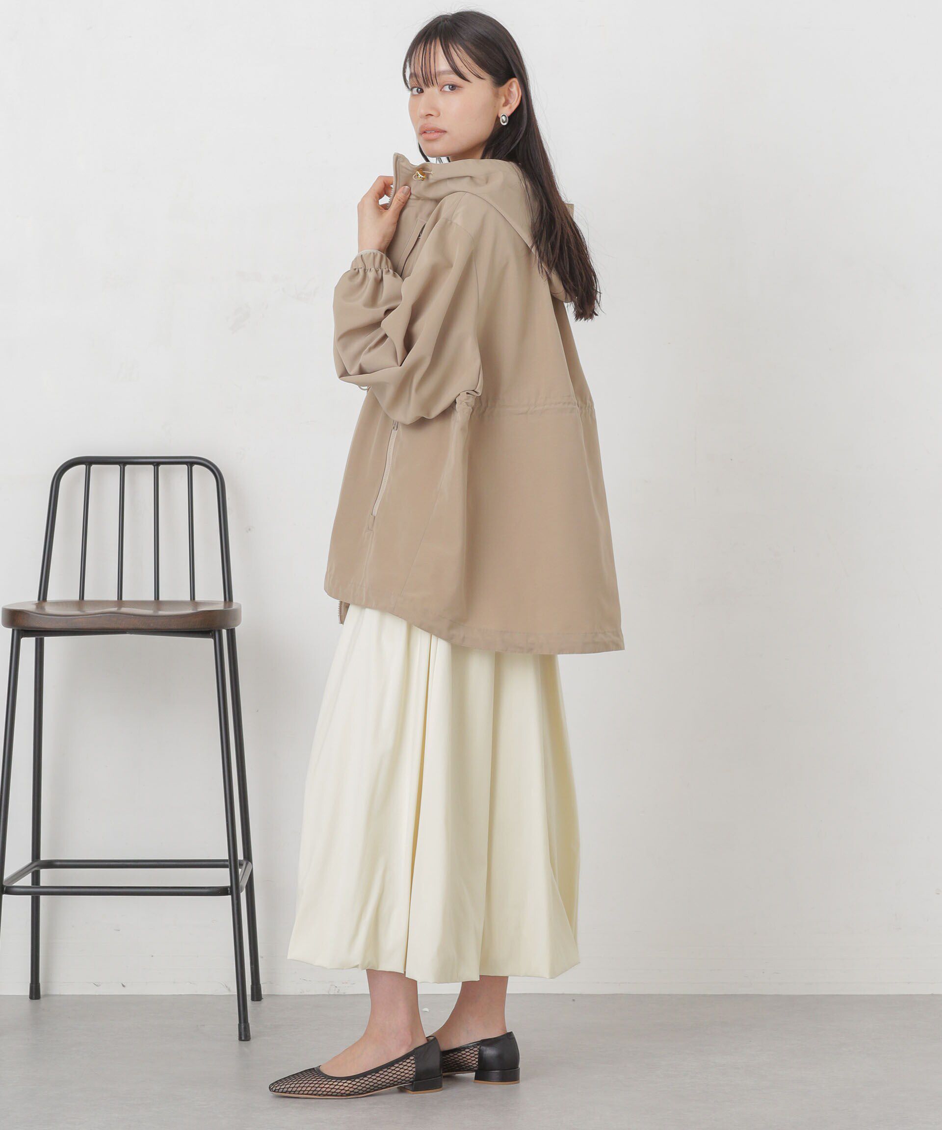 nano･universe「シャーリングギャザーバルーンスカート」|スカート|