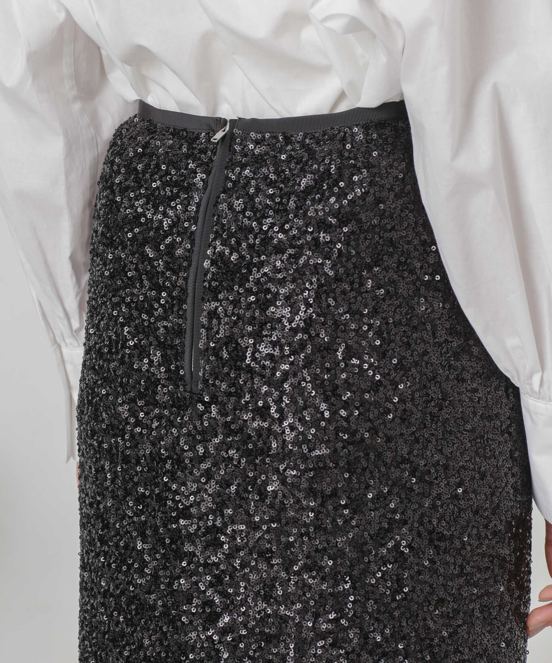 nano･universe「スパンコールIラインスカート」|スカート|