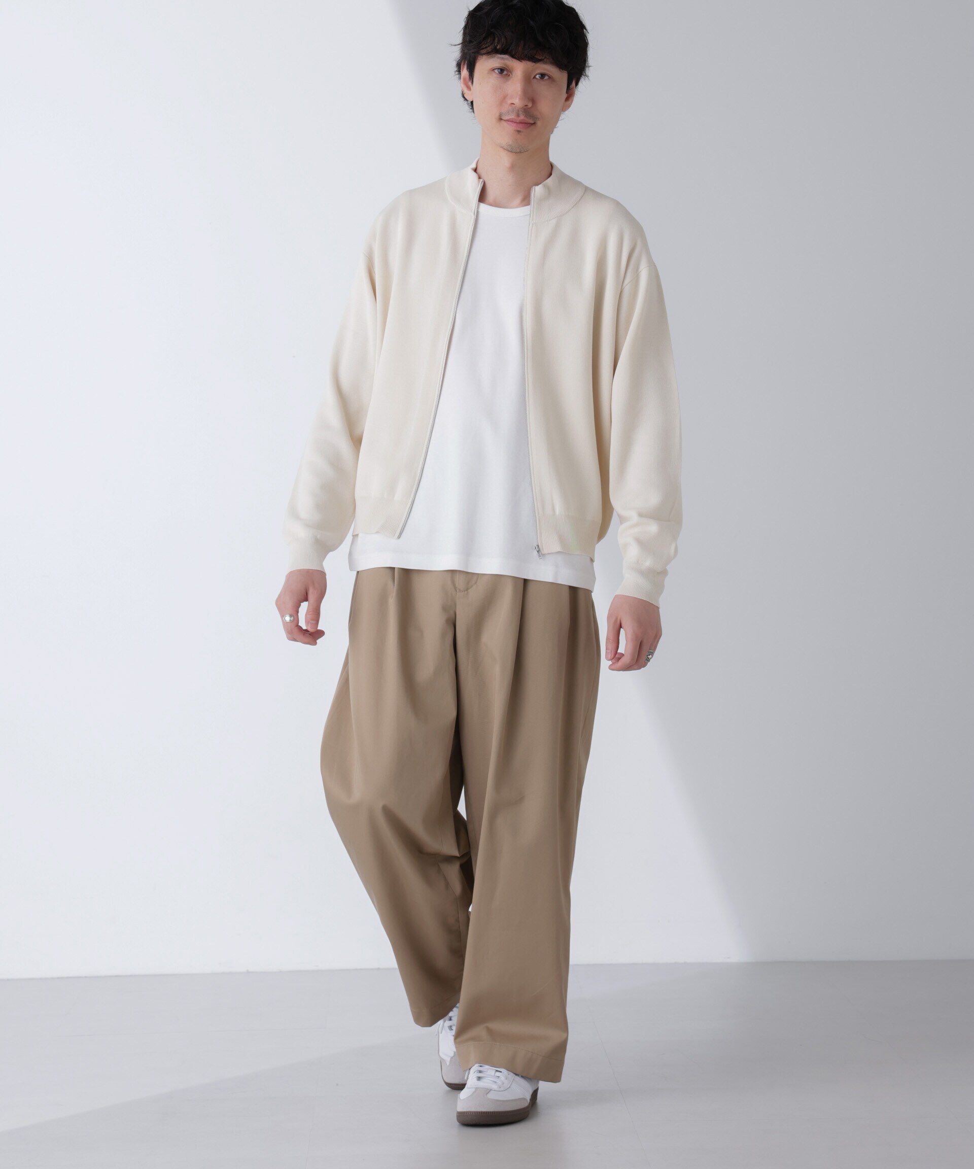 nano･universe「14ゲージミラノリブドライバーズニット(手洗い可能)」|ニット・セーター|