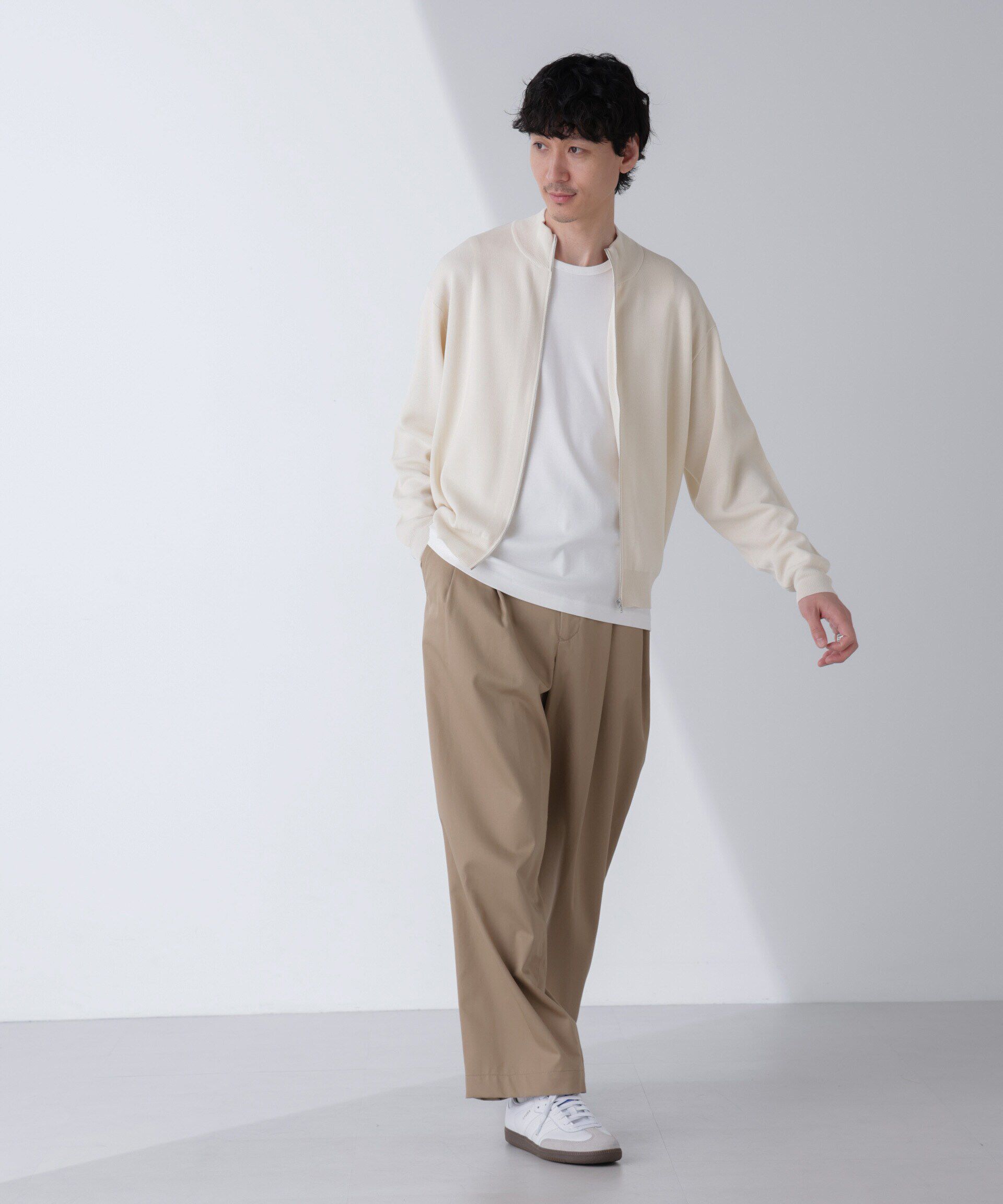 nano･universe「14ゲージミラノリブドライバーズニット(手洗い可能)」|ニット・セーター|