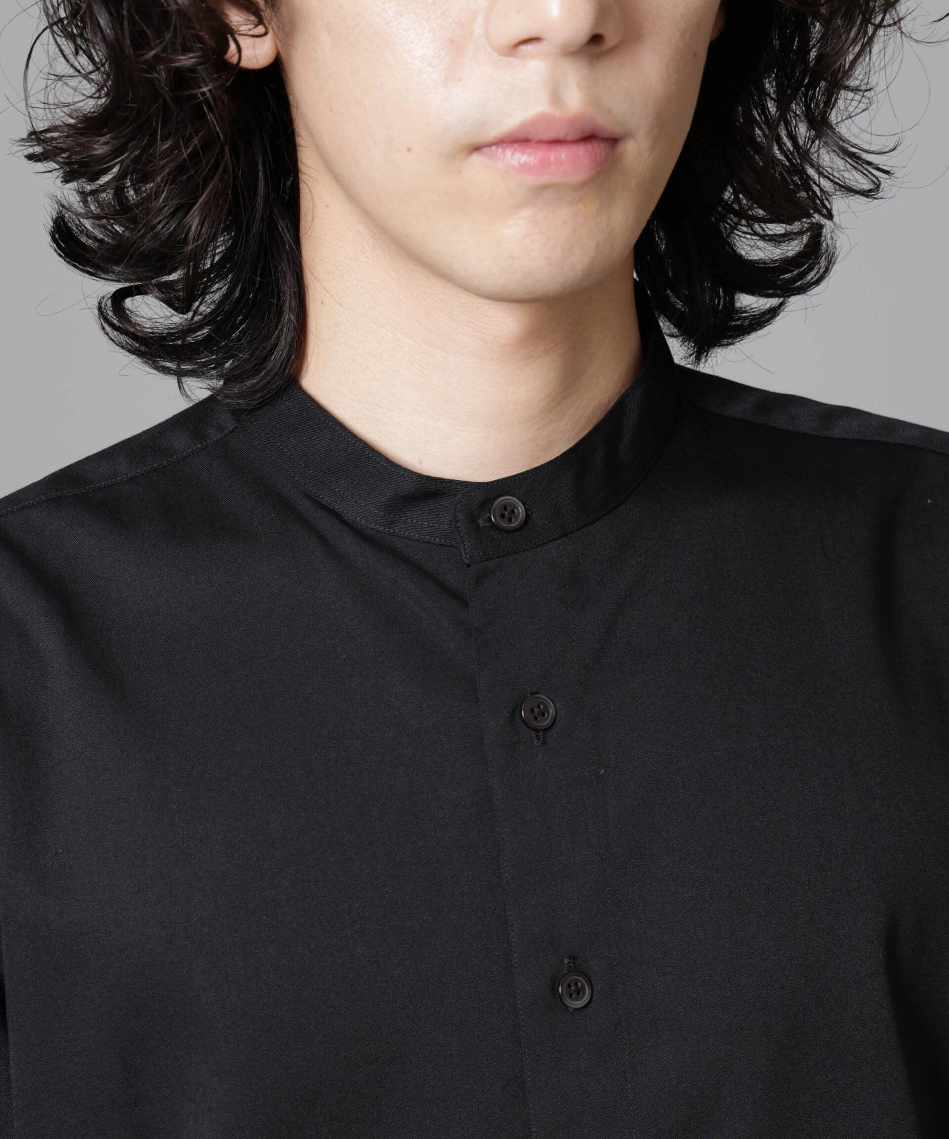 nano･universe「スタンダードバンドカラーシャツ/長袖」|シャツ・ブラウス|