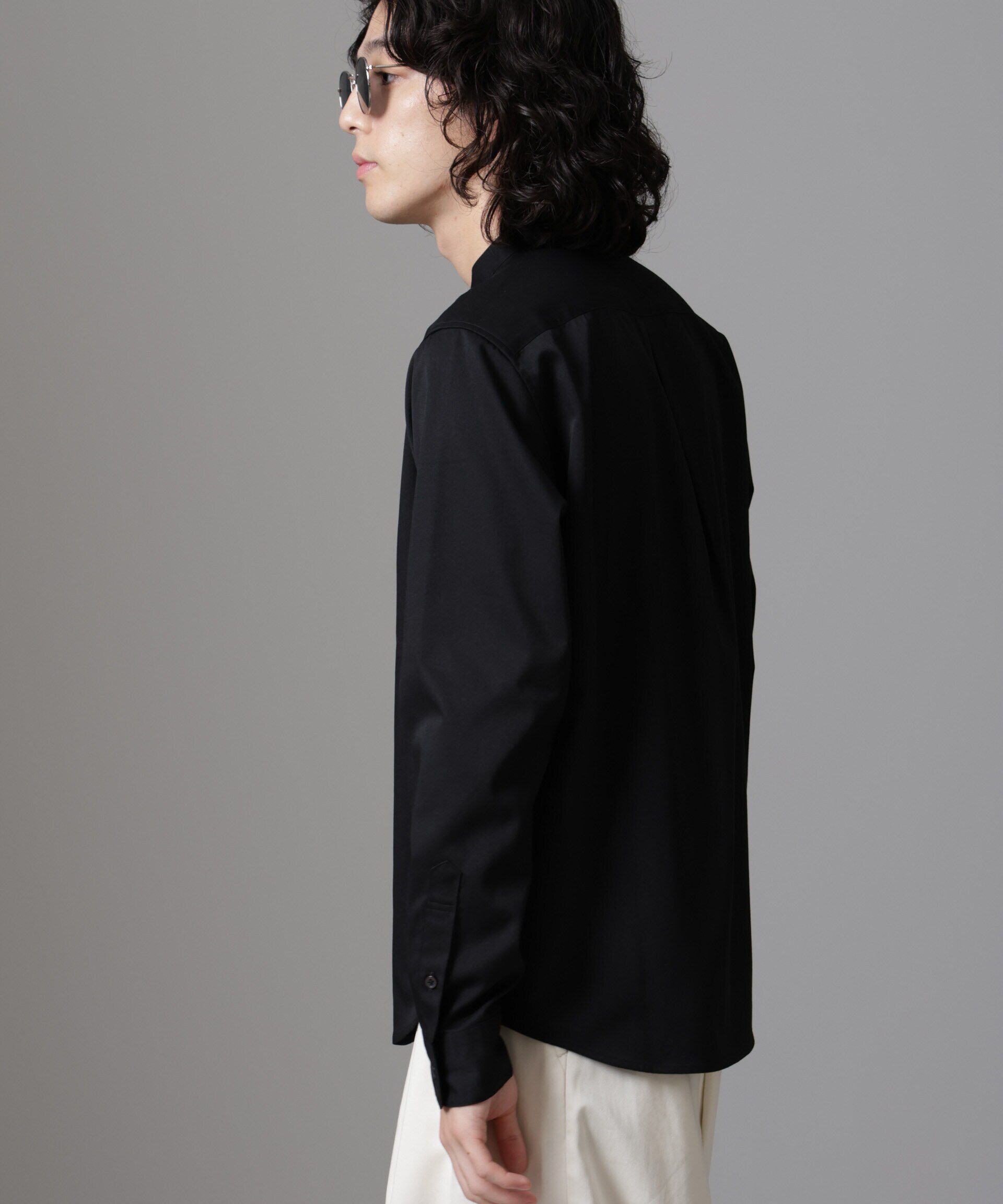 nano･universe「スタンダードバンドカラーシャツ/長袖」|シャツ・ブラウス|