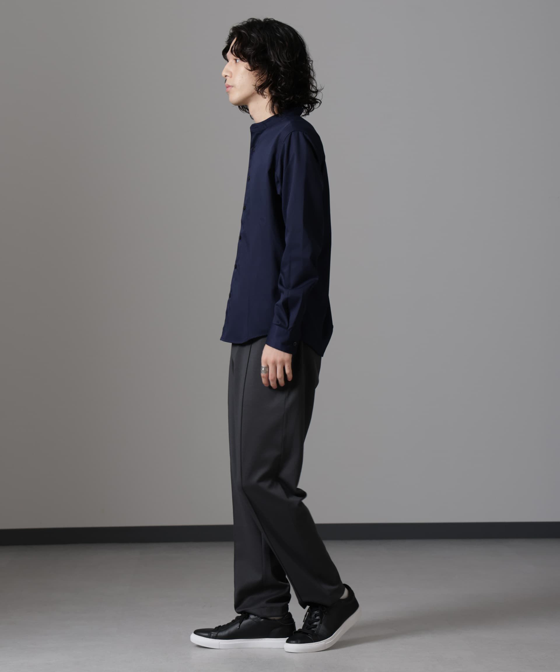 nano･universe「スタンダードバンドカラーシャツ/長袖」|シャツ・ブラウス|