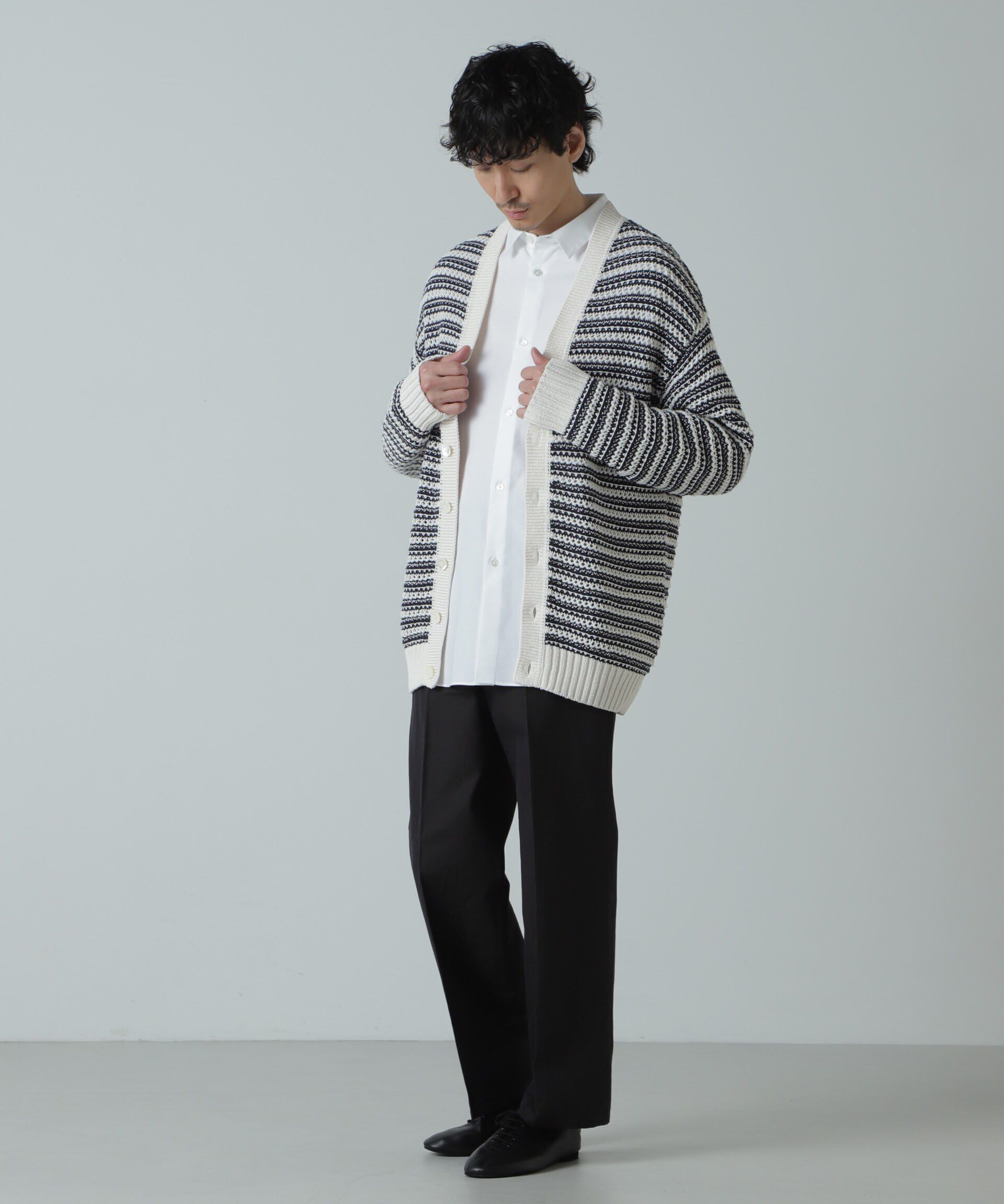 nano･universe「AB.コットン/ラミーネップシャンブレーパンツ(セットアップ可)」|チノ|