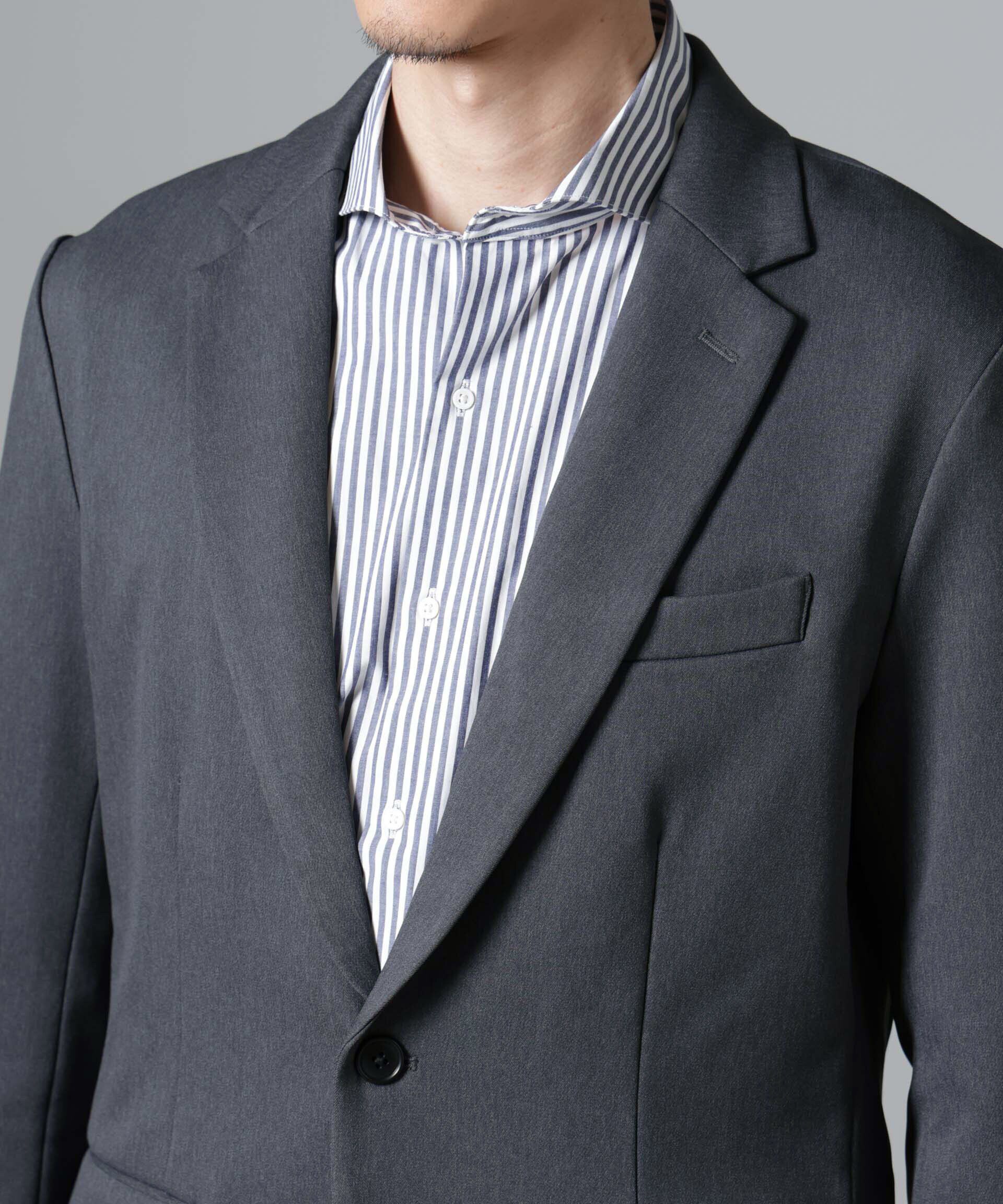 nano･universe「｢N JACKET BASIC｣CATINA(R)ﾒﾗﾝｼﾞ二重織ﾂｲﾙｽﾄﾚｯﾁｼﾞｬｹｯﾄ(ｾ 」|スーツ|