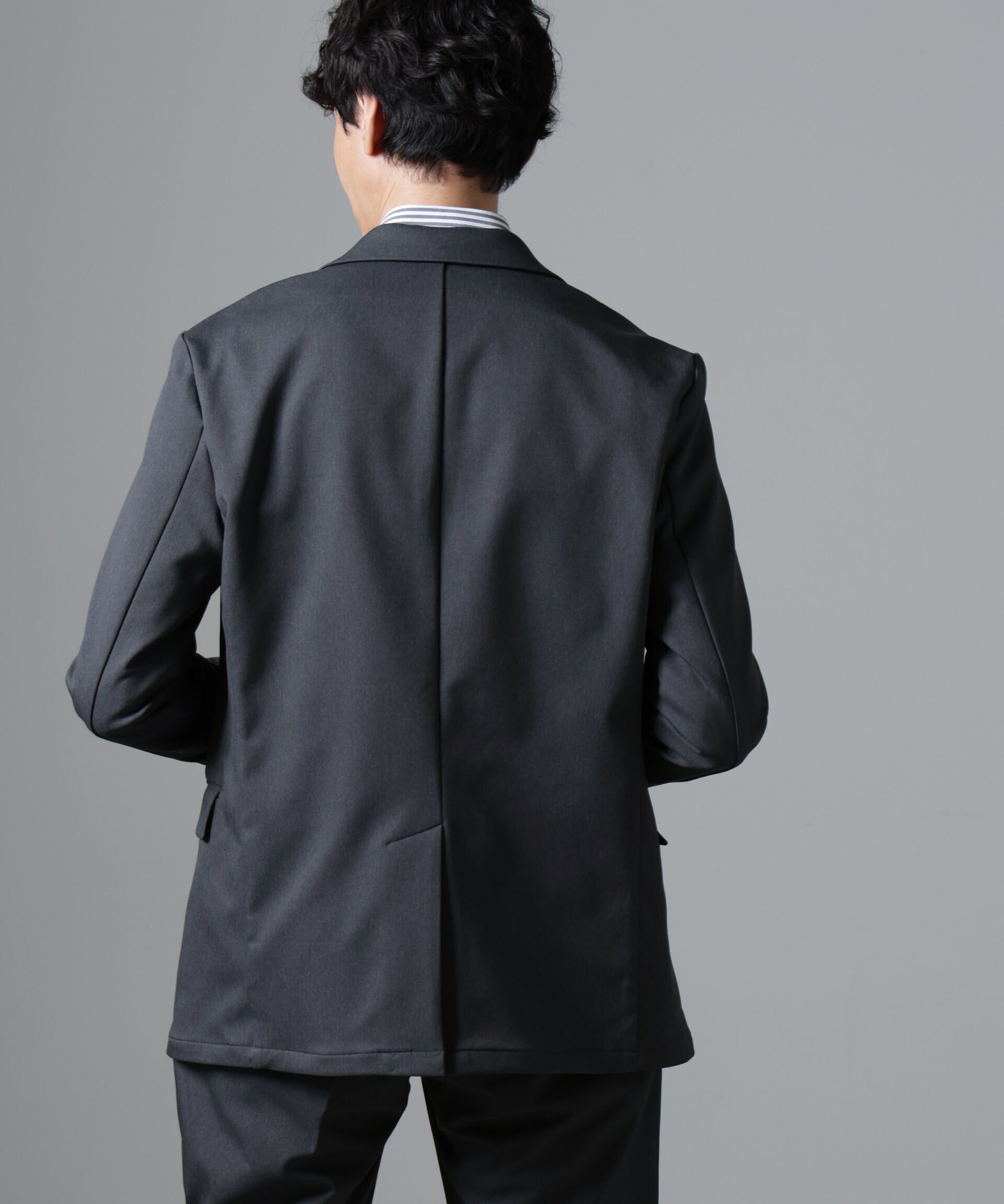 nano･universe「｢N JACKET BASIC｣CATINA(R)ﾒﾗﾝｼﾞ二重織ﾂｲﾙｽﾄﾚｯﾁｼﾞｬｹｯﾄ(ｾ 」|スーツ|