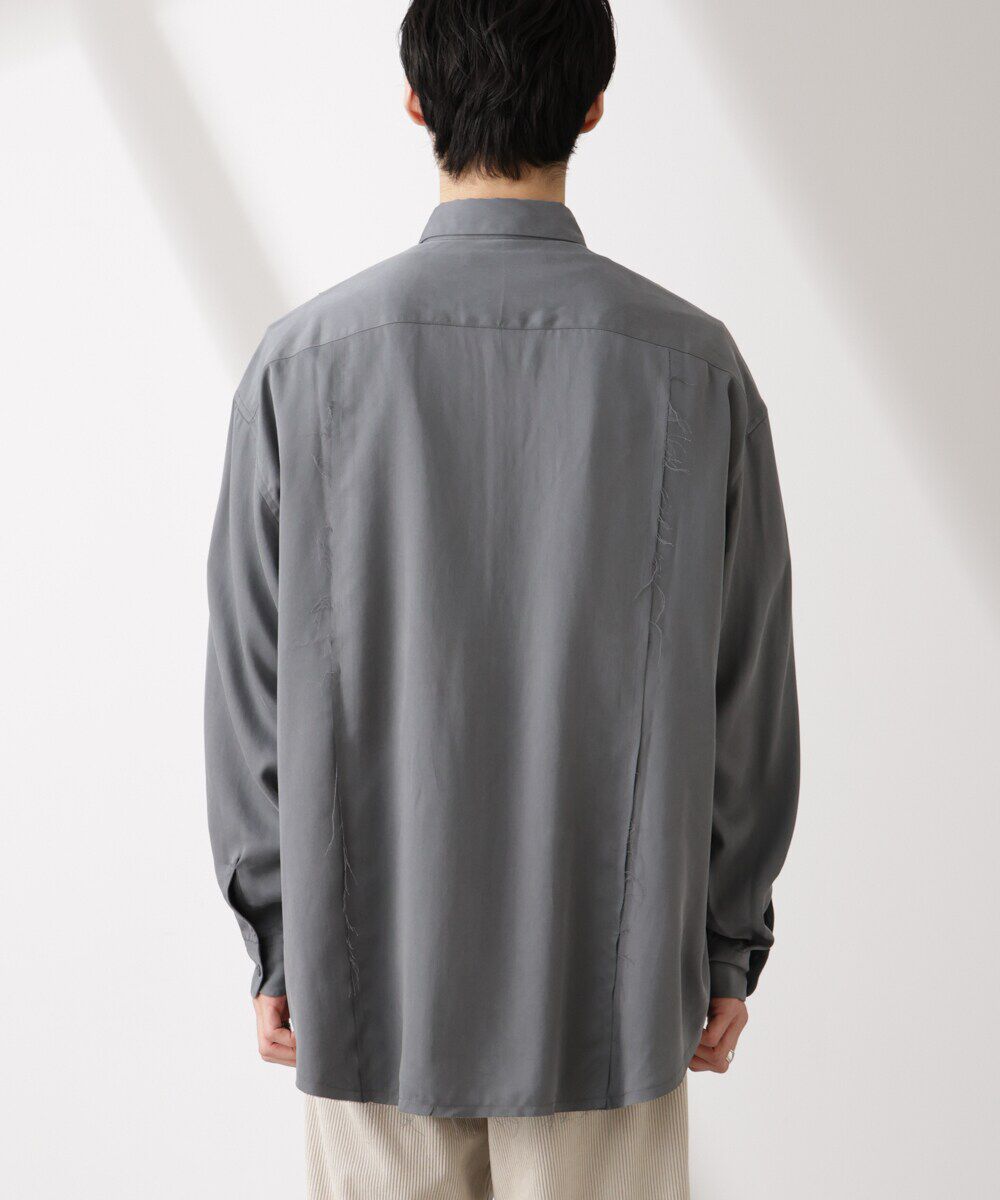 nano･universe「カットオフワイドドレープシャツ 長袖」|シャツ・ブラウス|