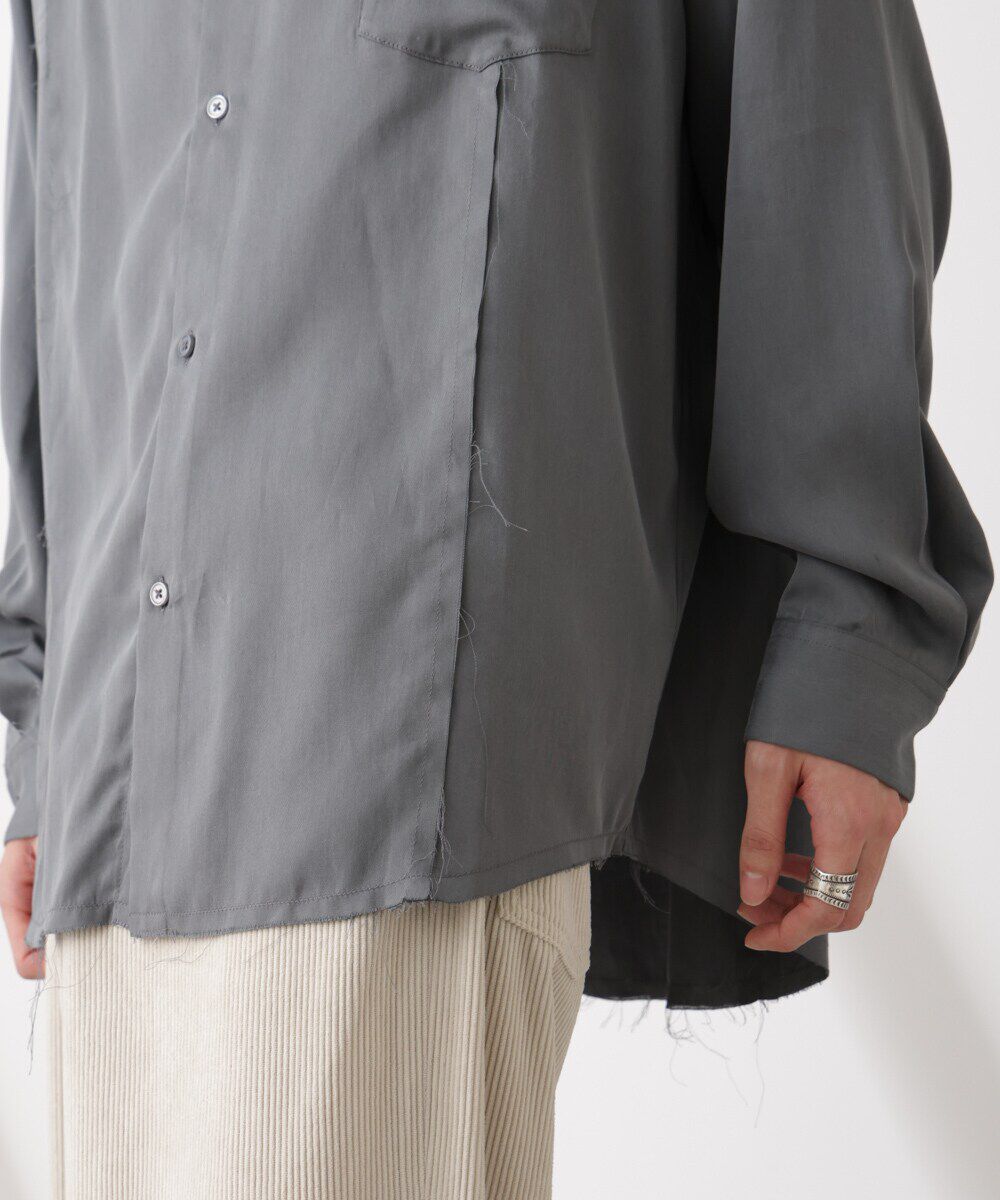 nano･universe「カットオフワイドドレープシャツ 長袖」|シャツ・ブラウス|