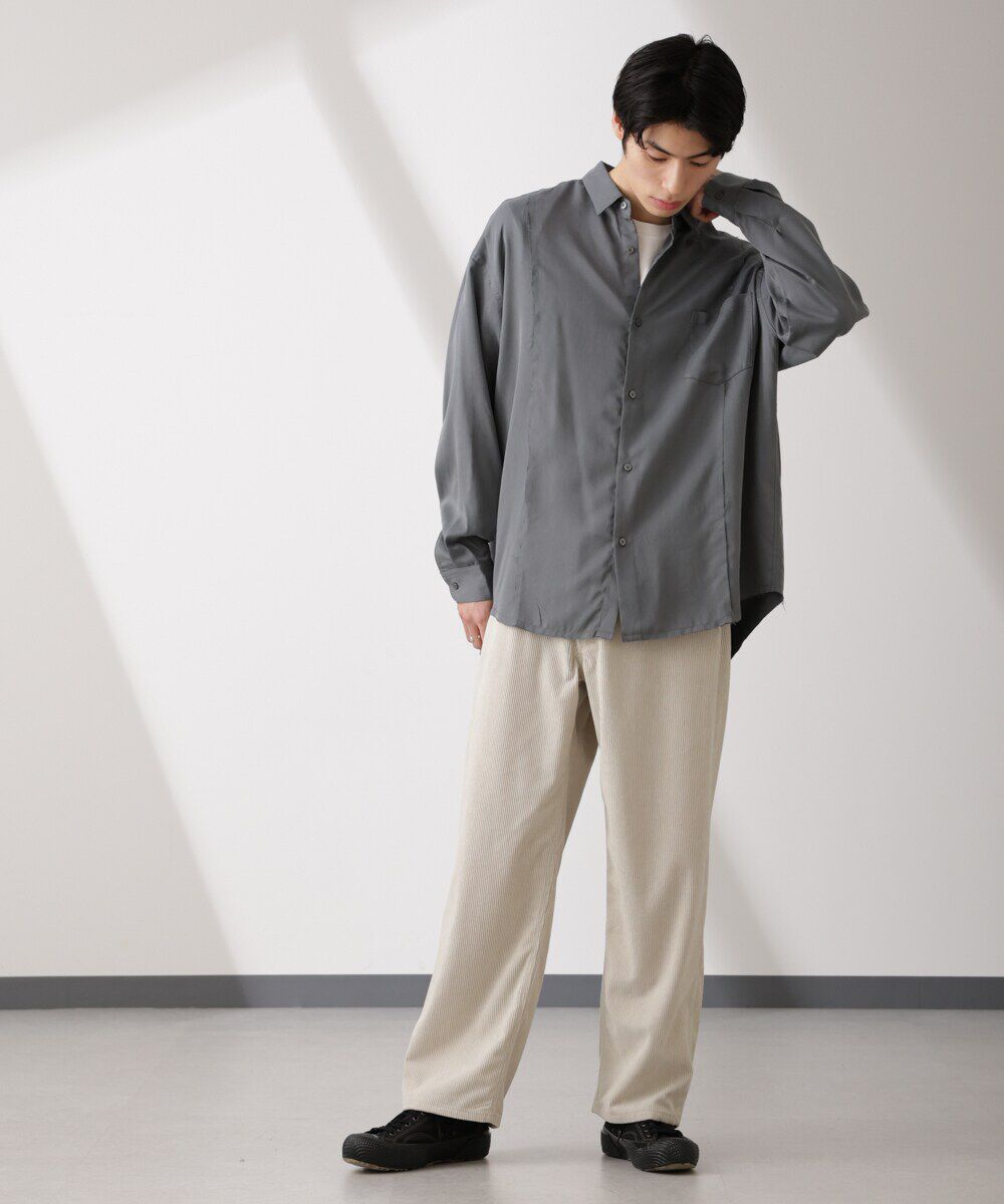 nano･universe「カットオフワイドドレープシャツ 長袖」|シャツ・ブラウス|