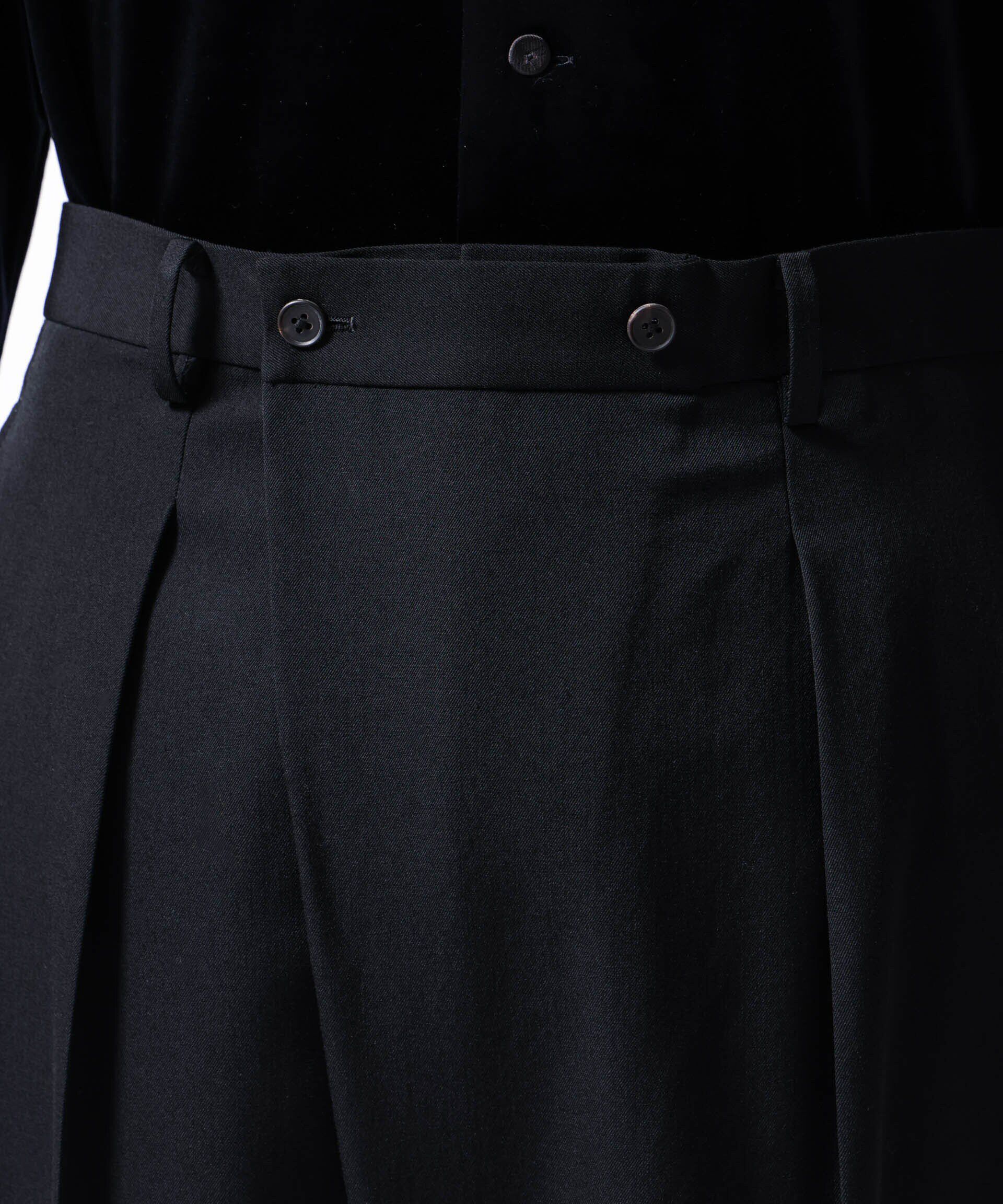 nano･universe「「ASSEMBLANC」2/60ウールラップディティールトラウザー(セットアップ可)」|スーツ|