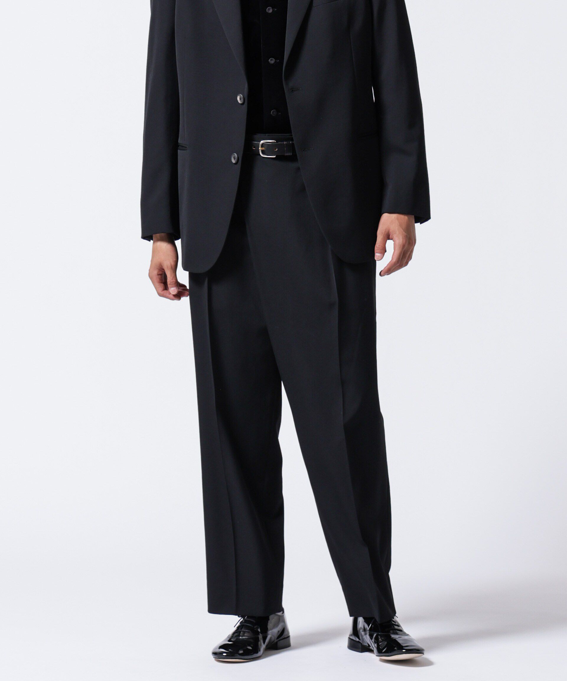 nano･universe「「ASSEMBLANC」2/60ウールラップディティールトラウザー(セットアップ可)」|スーツ|