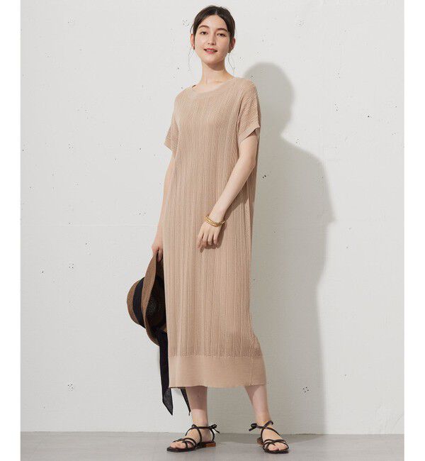 自由区「【ワコールコラボ】【カタログ掲載・洗える】レーシーニット ドレス」|スーツ|