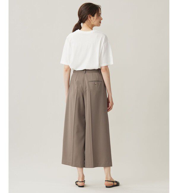 自由区「【洗える】TWラチネストレッチワイドクロップド パンツ」|その他|