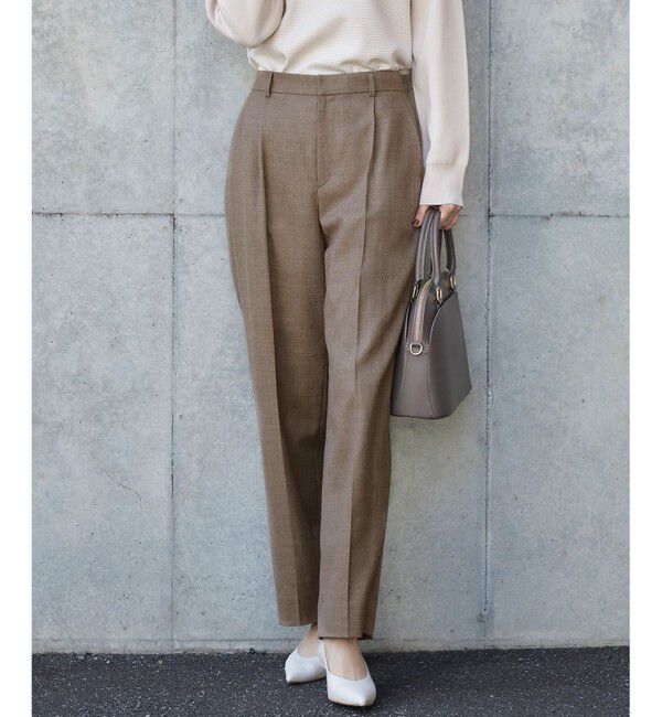 自由区「【洗える】ウォッシャブルウールサキソニーワイド パンツ」|その他|TOPモカ