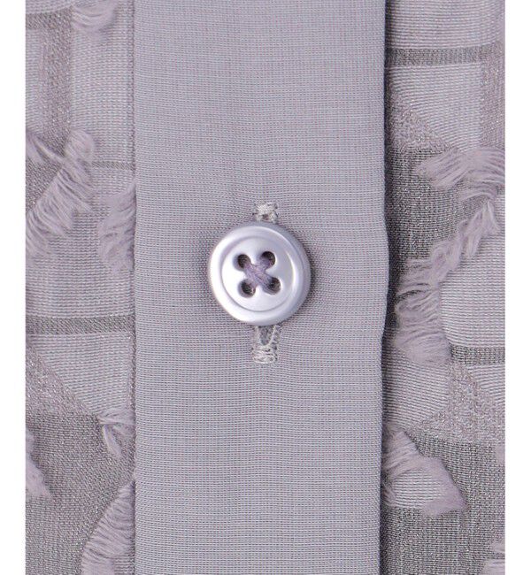 自由区「シアージオメトリックジャカードクロップド丈 ブラウス」|シャツ・ブラウス|