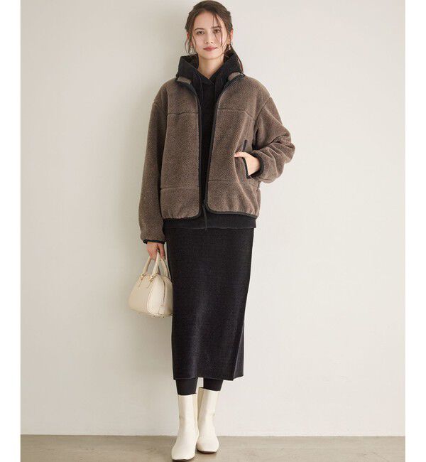 23区「【SLOW/一部店舗限定】ベロア風ニット スカート」|スカート|