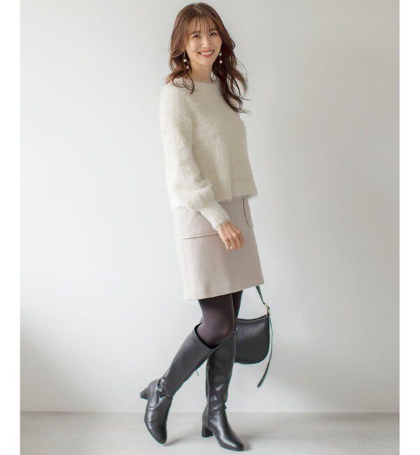 ANY SIS「【セットアップ可】メルトンライク ミニスカート」|スカート|