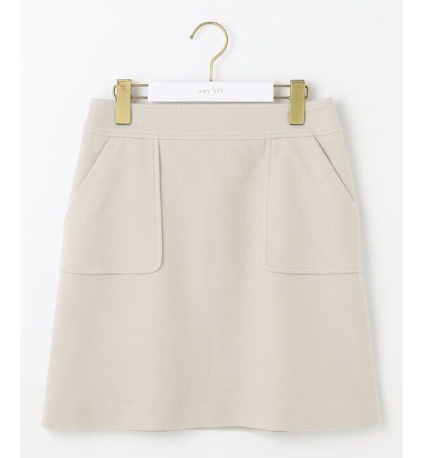 ANY SIS「【セットアップ可】メルトンライク ミニスカート」|スカート|