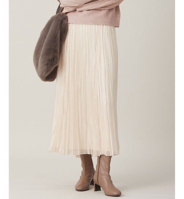 ANY SIS「【洗える】オーロラプリーツ スカート」|スカート|アイボリー