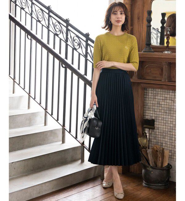 ANY SIS「ウーステッドエステル  プリーツスカート」|スカート|