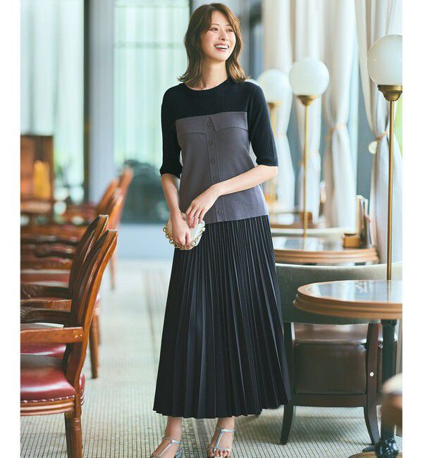 ANY SIS「ウーステッドエステル  プリーツスカート」|スカート|