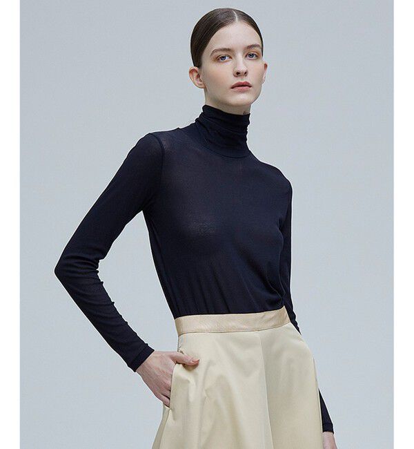 BEIGE,「SORE / ハイネックカットソー」|Tシャツ・カットソー|Navy